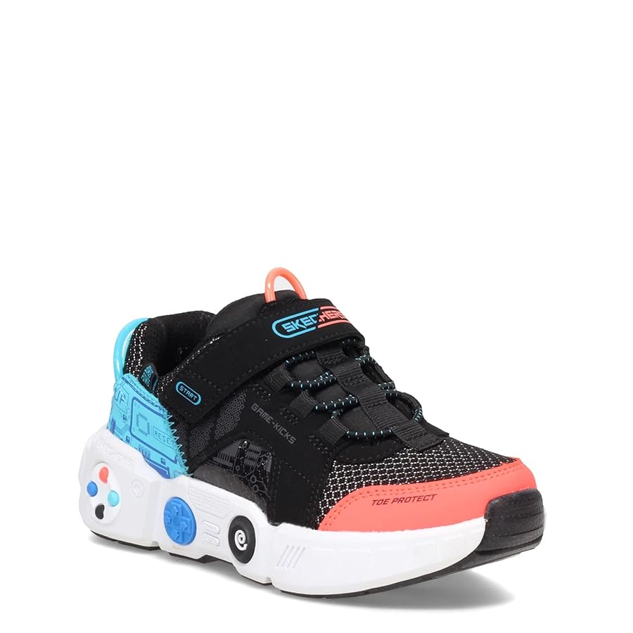Amazon | Skechers Kids Boy's GAMETRONIX Sneaker, Black/Multi